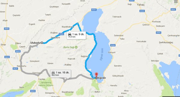kalkış Uluborlu, 32650 UluborluIsparta varış Eğirdir, Isparta - Google Haritalar - Google Chrome 10.05.2017 140522.jpg